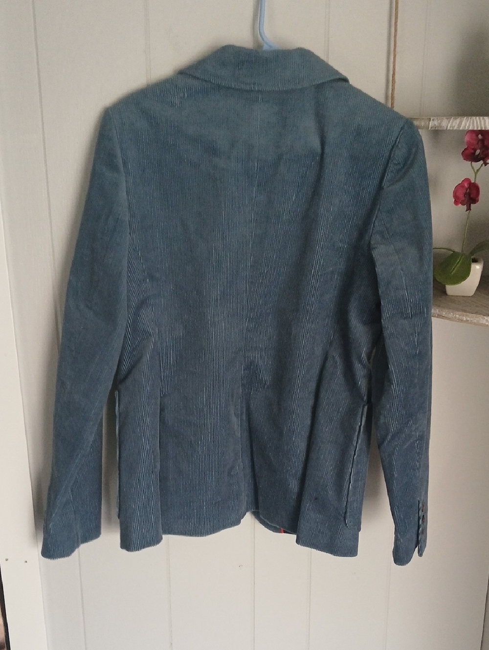 Boden Blue Corduroy Single-Button Blazer Size 12 - Picture 3 of 5